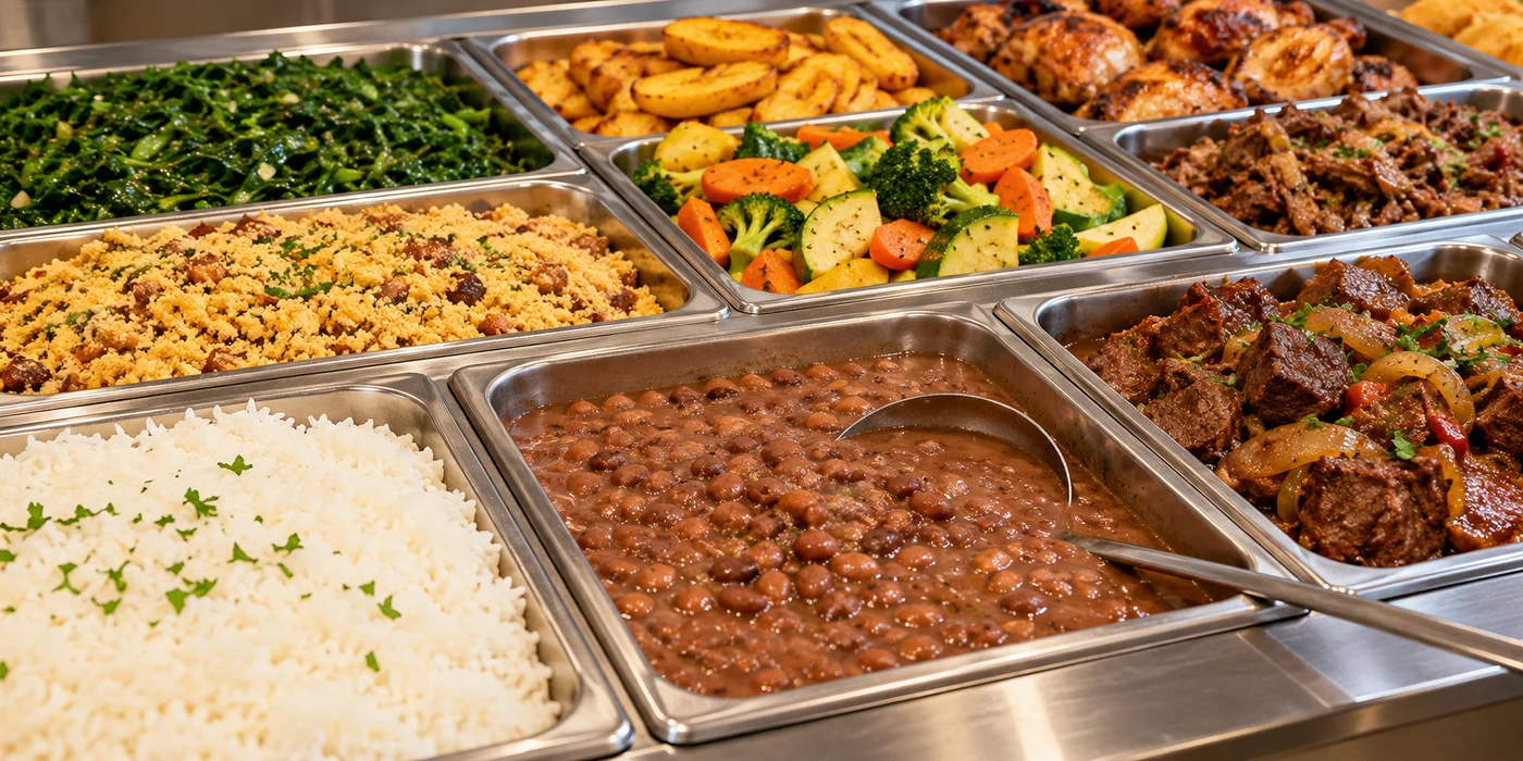 Buffet de comida brasileira — imagem ilustrativa